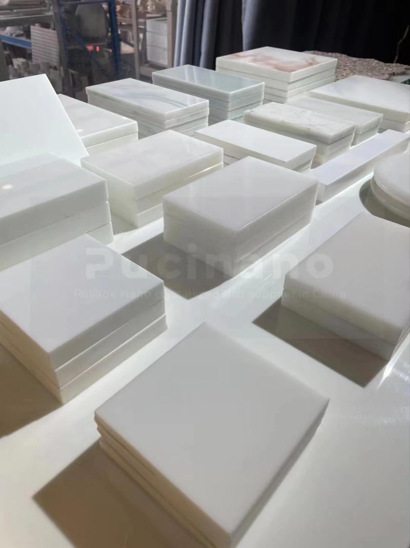 Nano crystallized glass stone vs quartz Foshan Puci Building Material